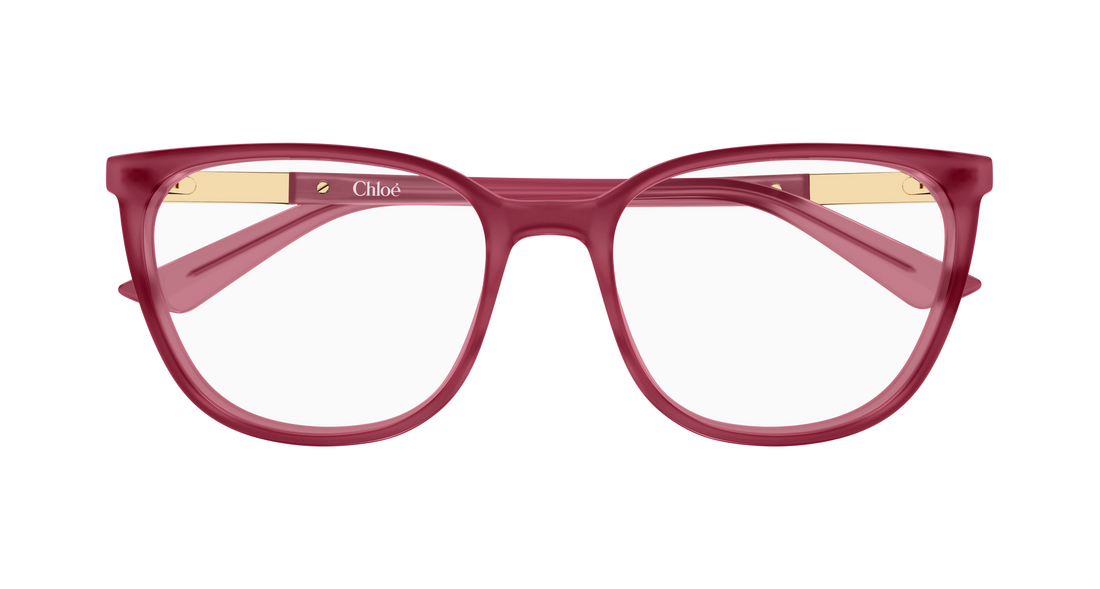 Occhiali da vista chloé ch0370ol 010 rosa cat eye femenino taglia 56mm - Vista dettagliata