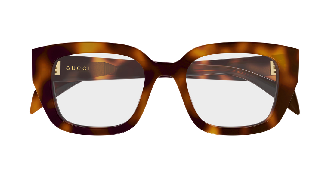 Occhiali da vista gucci gg2021o 002 havana cat eye femenino taglia 50mm - Vista dettagliata