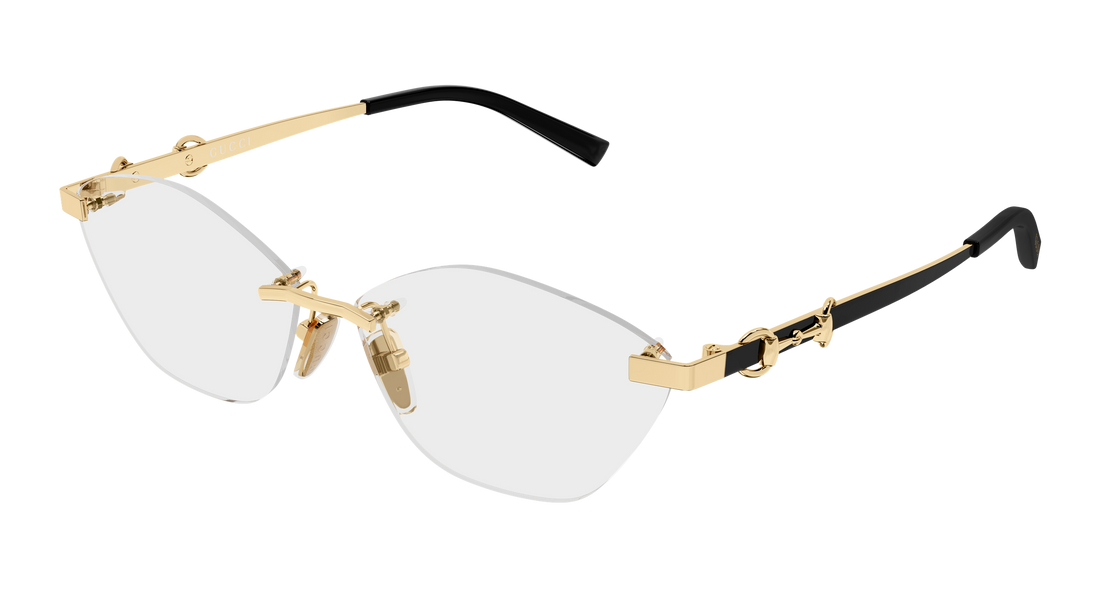 Brillen gucci gg2050o 001 dorado cat eye femenino größe 59mm - Hauptansicht