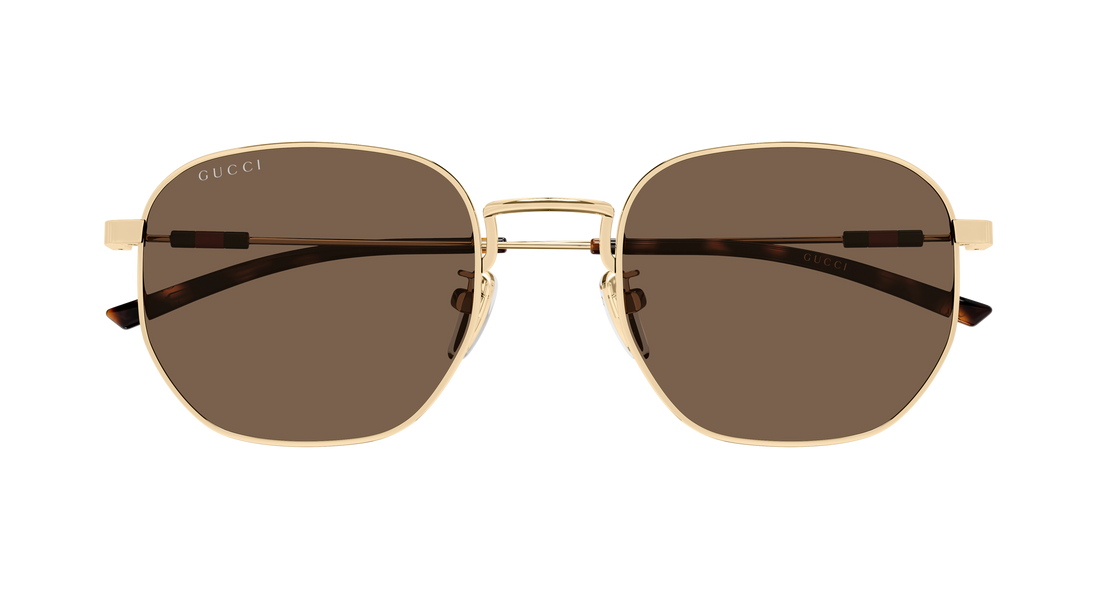 Occhiali da sole gucci gg2095s 004 dorado round/oval/panthos masculino taglia 52mm - Vista dettagliata