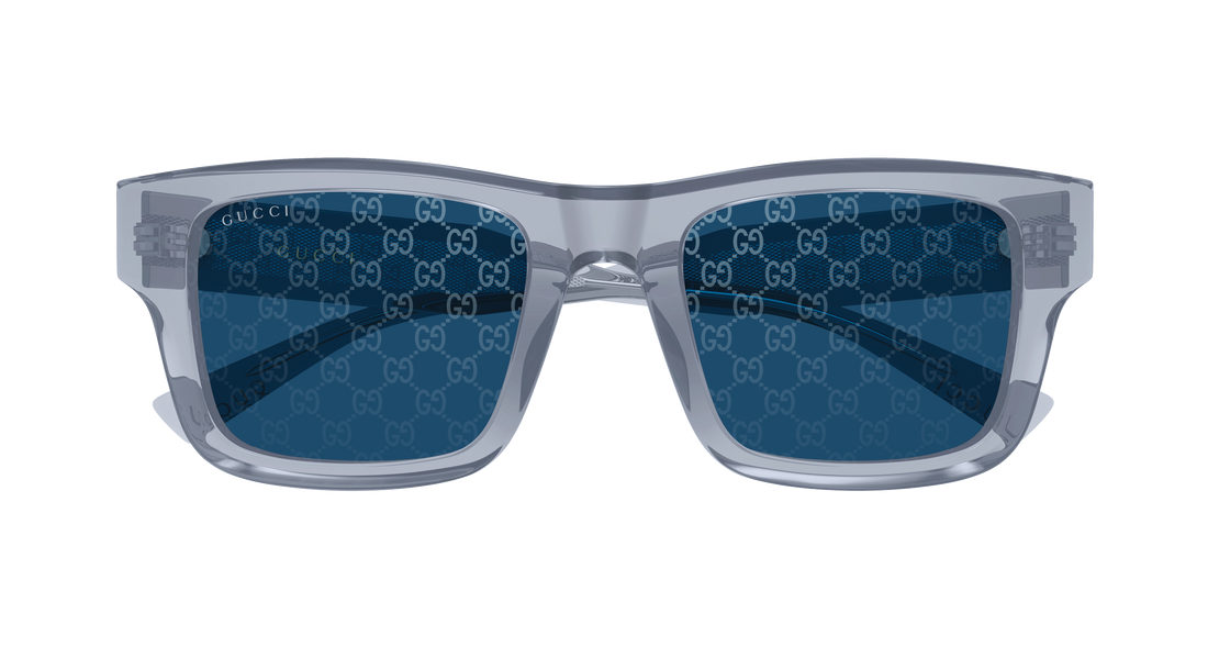 Occhiali da sole gucci gg2072sa 004 gris rectangular / squared masculino taglia 52mm - Vista dettagliata