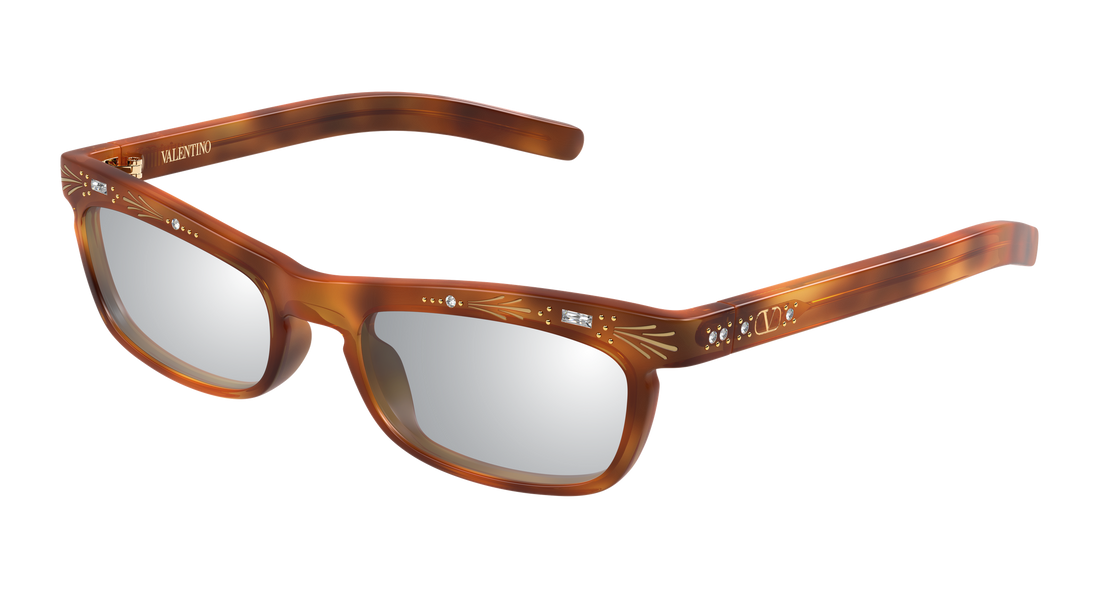 Occhiali da sole valentino vg0044s 006 havana rectangular / squared unisex taglia 52mm - Vista principale