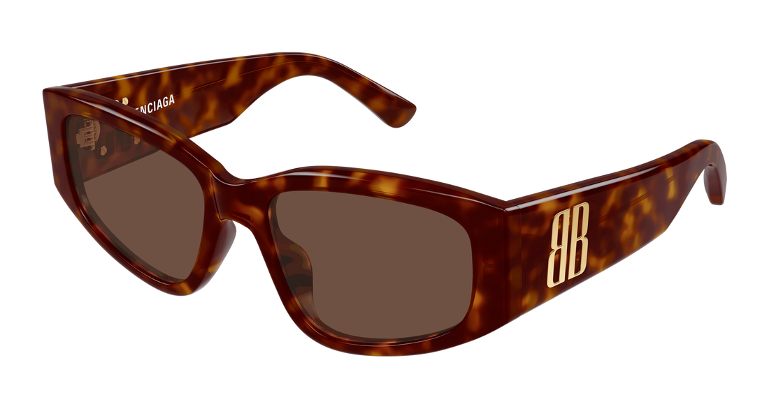 Lunettes de soleil balenciaga bb0475s 002 havana cat eye femenino taille 56mm - Vue principale