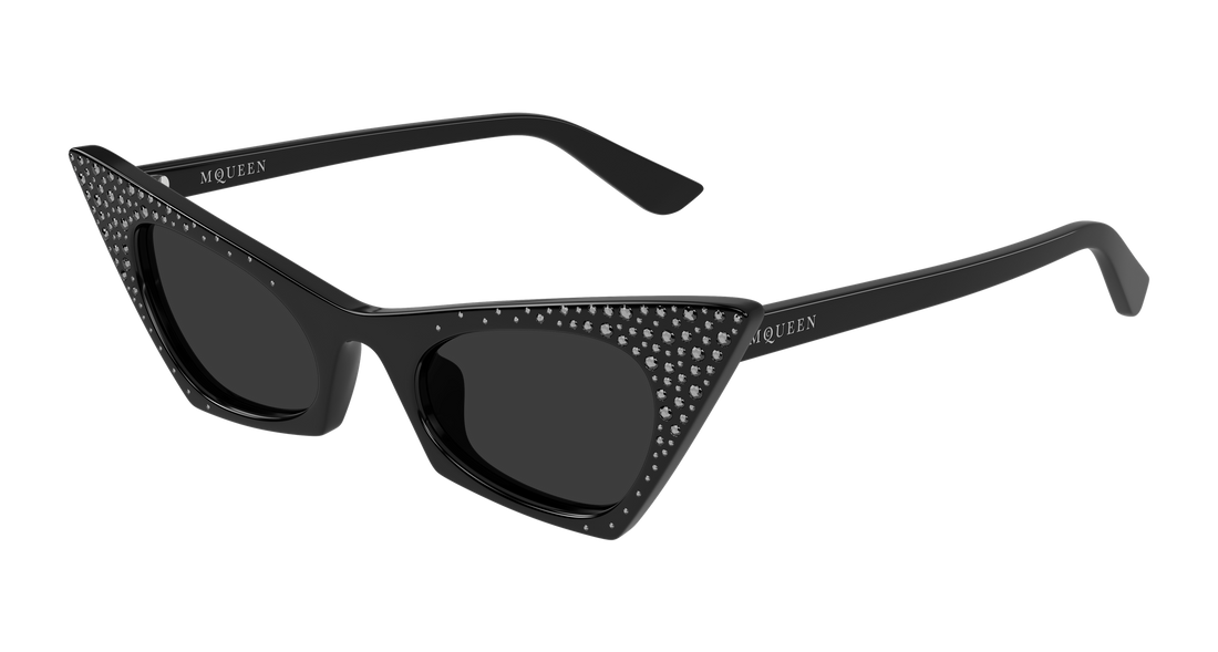 Solglasögon alexander mcqueen am0557s 005 negro cat eye femenino storlek 48mm - Huvudvy