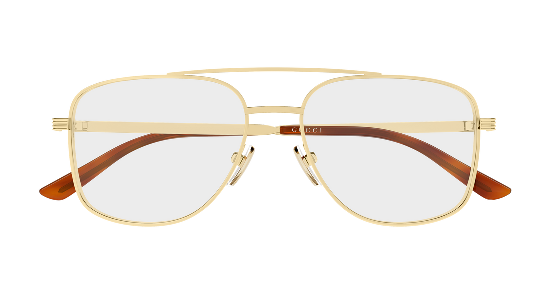Dioptrijske naočale gucci gg2223o 002 dorado pilot/navigator femenino veličina 54mm - Detaljni prikaz