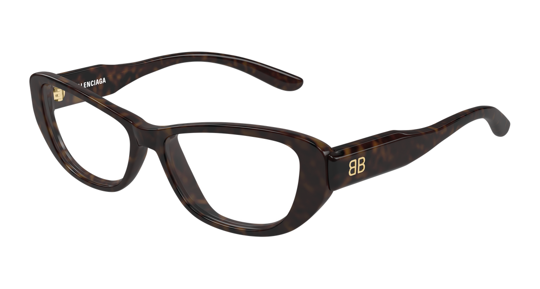 Briller balenciaga bb0514o 002 havana geometrical/directional femenino størrelse 55mm - Hovedvisning