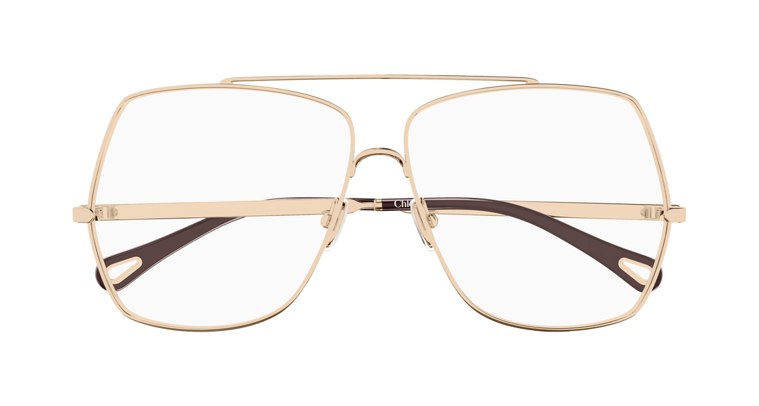 Brillen chloé ch0409o 002 dorado rectangular / squared femenino maat 61mm - Detailaanzicht
