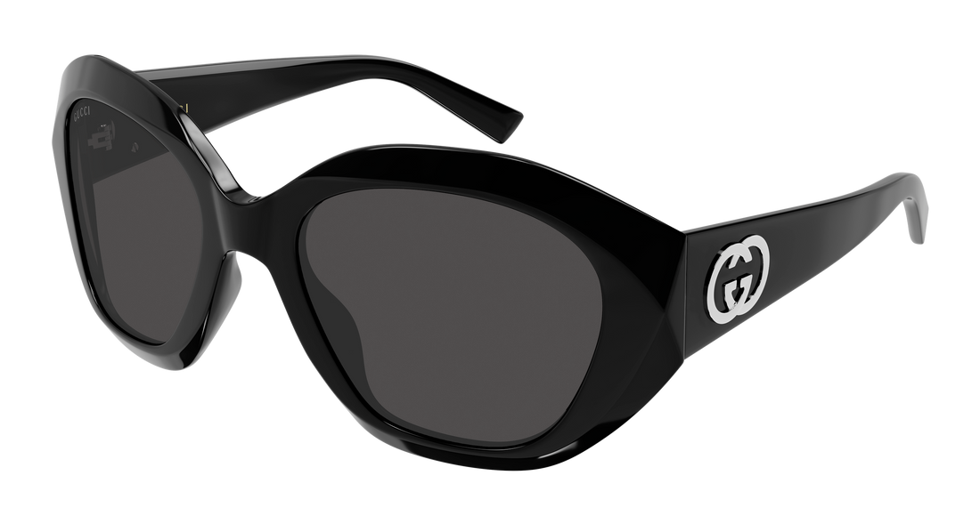 Solglasögon gucci gg2200s 001 negro geometrical/directional femenino storlek 56mm - Huvudvy