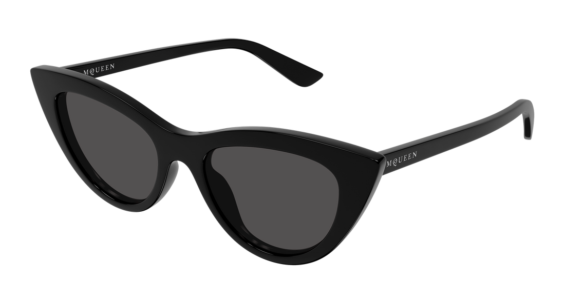 Solbriller alexander mcqueen am0577s 001 negro cat eye femenino størrelse 53mm - Hovedvisning