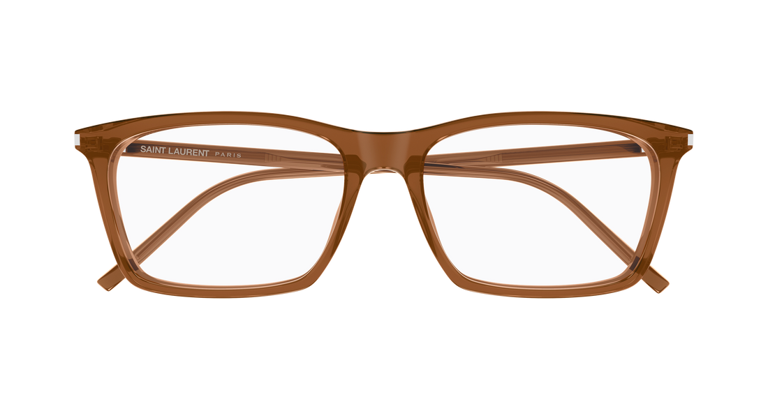 Occhiali da vista saint laurent sl 296 012 marron rectangular / squared unisex taglia 57mm - Vista dettagliata