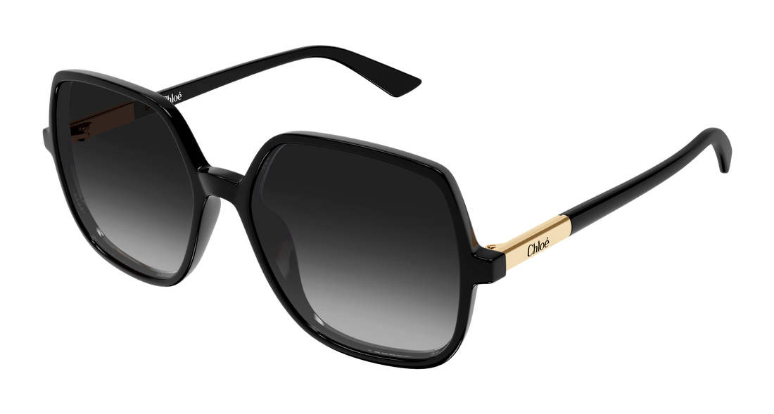 Lunettes de soleil chloé ch0362s 001 negro geometrical/directional femenino taille 55mm - Vue principale