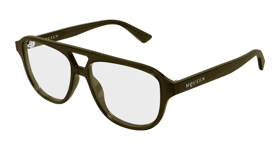 Brillen alexander mcqueen am0574o 004 verde pilot/navigator unisex größe 54mm - Hauptansicht