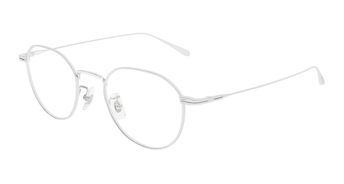 Prescription glasses montblanc mb0476oa 002 plateado geometrical/directional masculino size 49mm - Main view