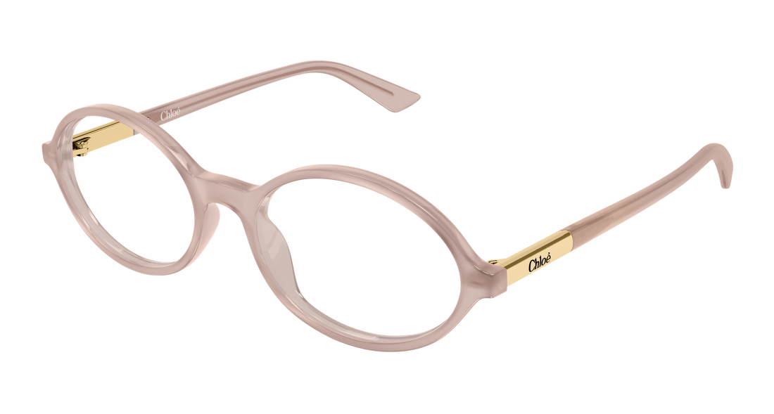 Briller chloé ch0367o 004 beige round/oval/panthos femenino størrelse 54mm - Hovedvisning