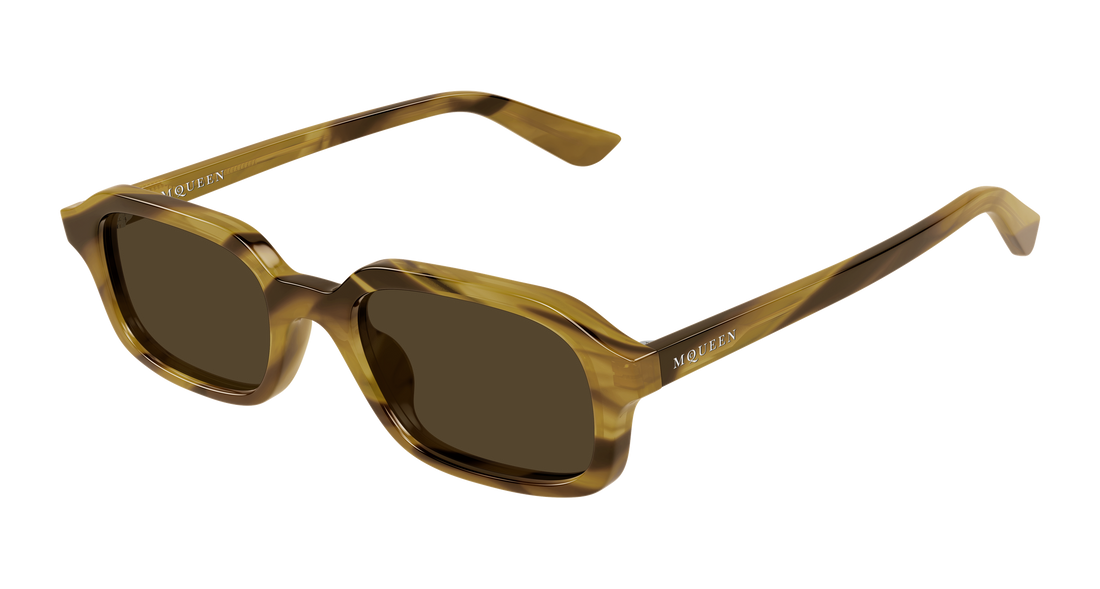 Óculos de sol alexander mcqueen am0558s 003 havana rectangular / squared masculino tamanho 51mm - Vista principal