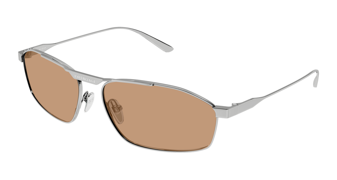 Lunettes de soleil balenciaga bb0416s 006 plateado pilot/navigator masculino taille 63mm - Vue principale