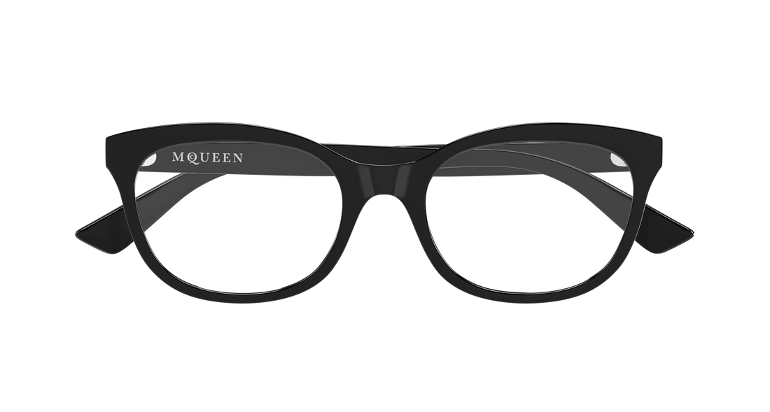 Gafas graduadas alexander mcqueen am0569o 001 negro cat eye femenino talla 53mm - Vista de detalle