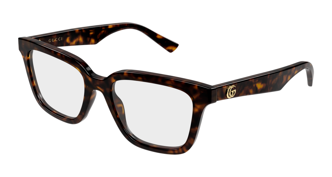 Lunettes de vue gucci gg2186oa 002 havana rectangular / squared femenino taille 52mm - Vue principale