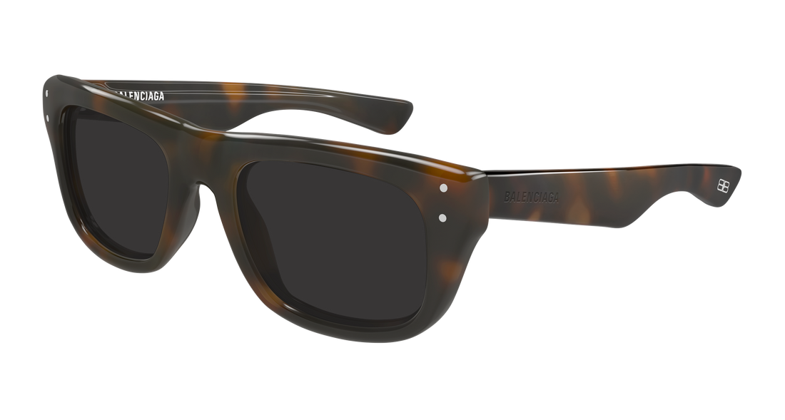 Solbriller balenciaga bb0521s 002 havana rectangular / squared masculino størrelse 53mm - Hovedvisning