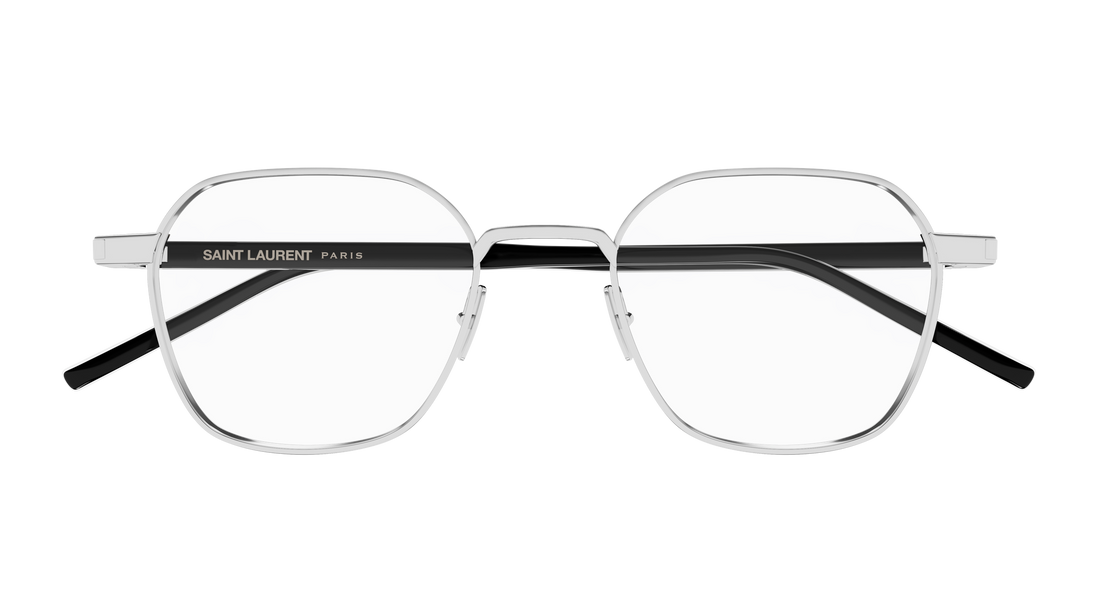 Occhiali da vista saint laurent sl 883 002 plateado round/oval/panthos unisex taglia 48mm - Vista dettagliata