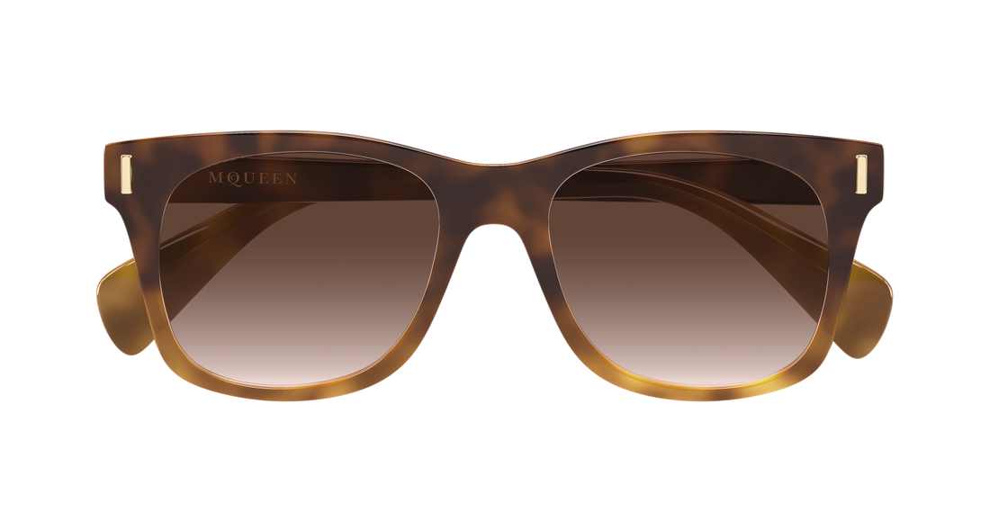 Sunglasses alexander mcqueen am0551s 002 havana rectangular / squared masculino size 52mm - Detailed view