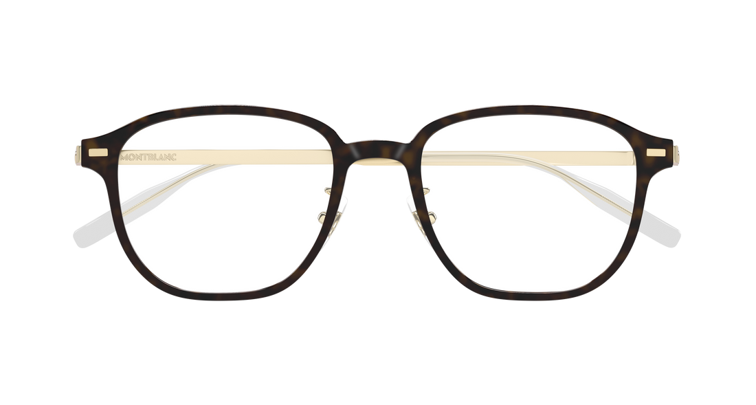 Prescription glasses montblanc mb0466oa 003 havana geometrical/directional masculino size 52mm - Detailed view