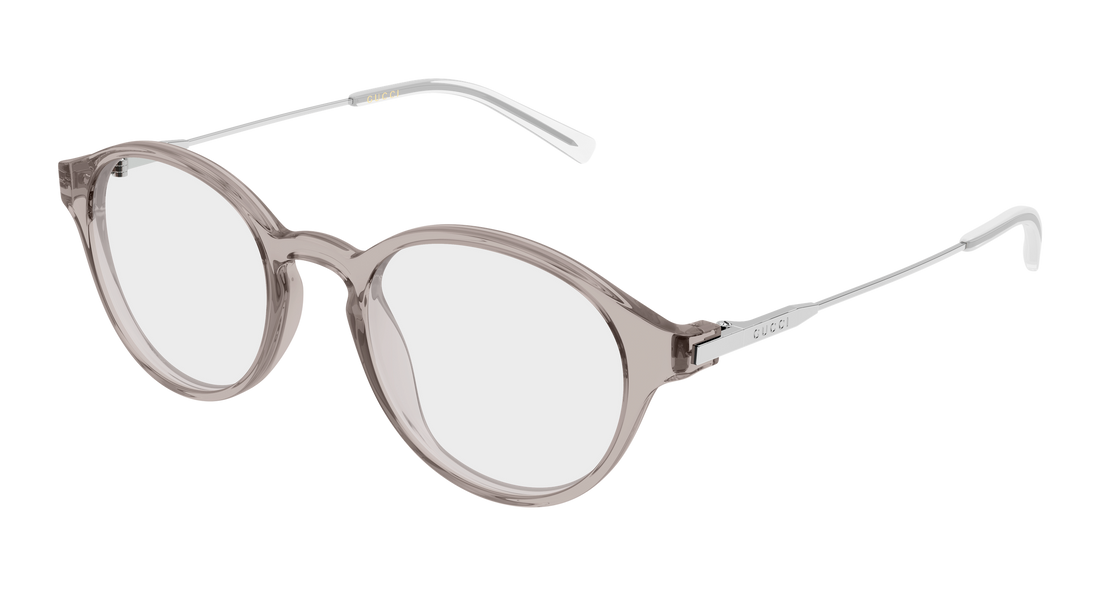 Glasögon gucci gg2253o 003 gris round/oval/panthos masculino storlek 49mm - Huvudvy