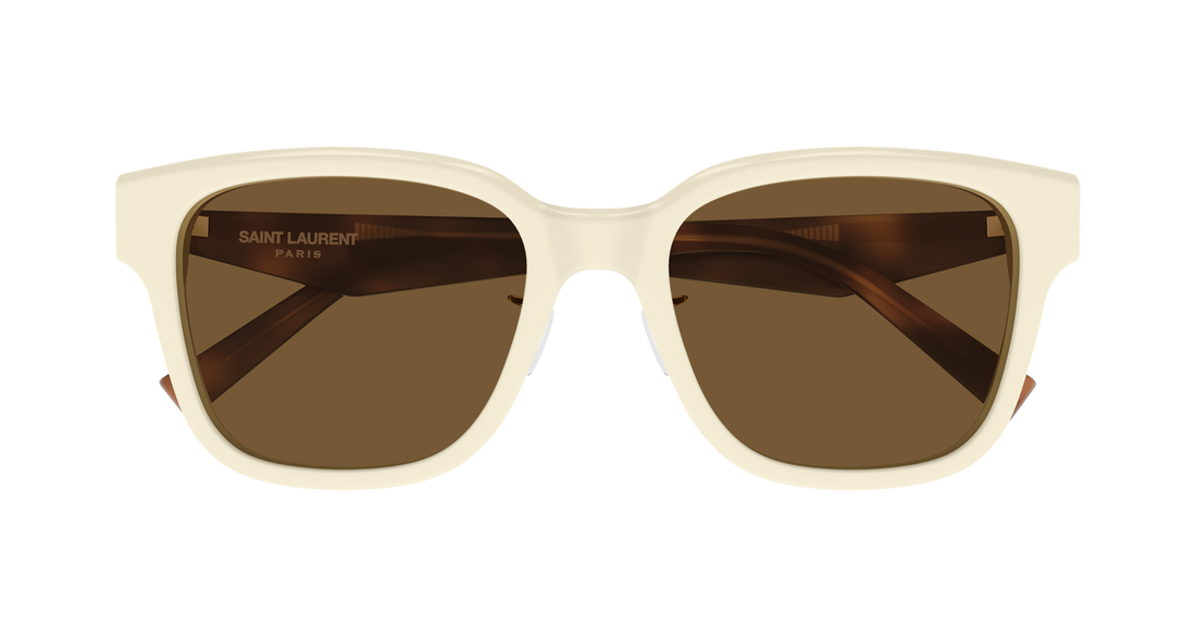 Solbriller saint laurent sl m173/k 004 beige geometrical/directional femenino størrelse 56mm - Detaljeret visning