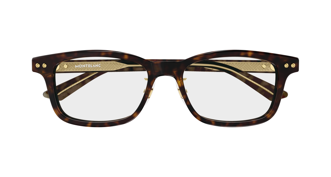 Brillen montblanc mb0533oj 003 havana rectangular / squared masculino größe 53mm - Detailansicht