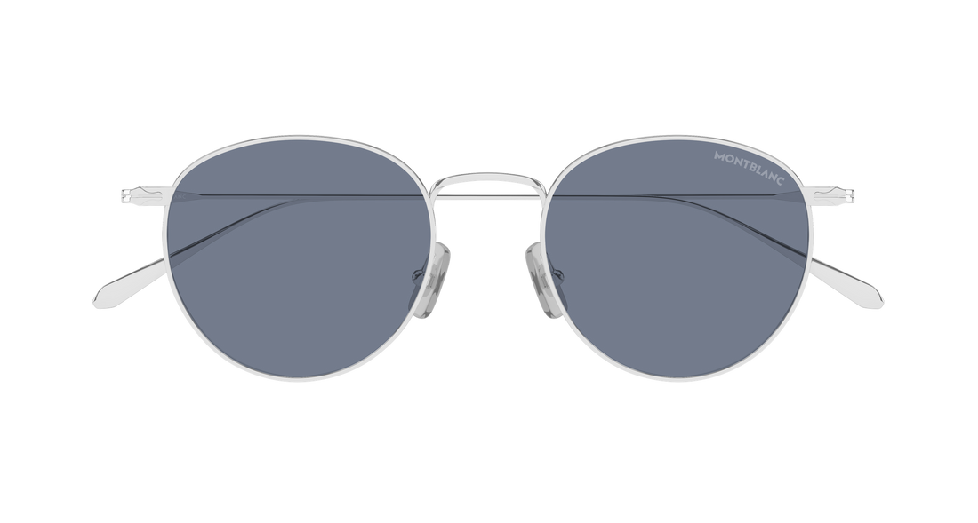 Solbriller montblanc mb0473s 003 plateado round/oval/panthos masculino størrelse 50mm - Detaljeret visning