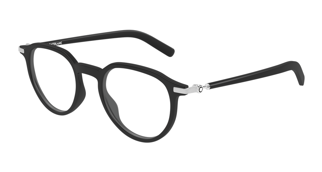 Occhiali da vista montblanc mb0495o 002 negro round/oval/panthos masculino taglia 49mm - Vista principale