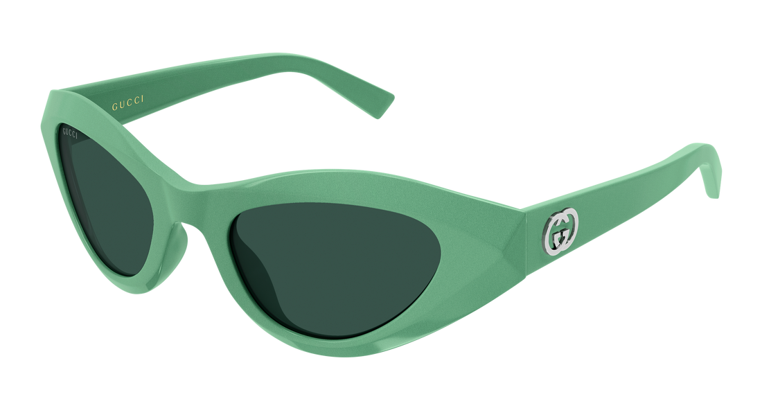 Solglasögon gucci gg2201s 005 verde geometrical/directional femenino storlek 50mm - Huvudvy