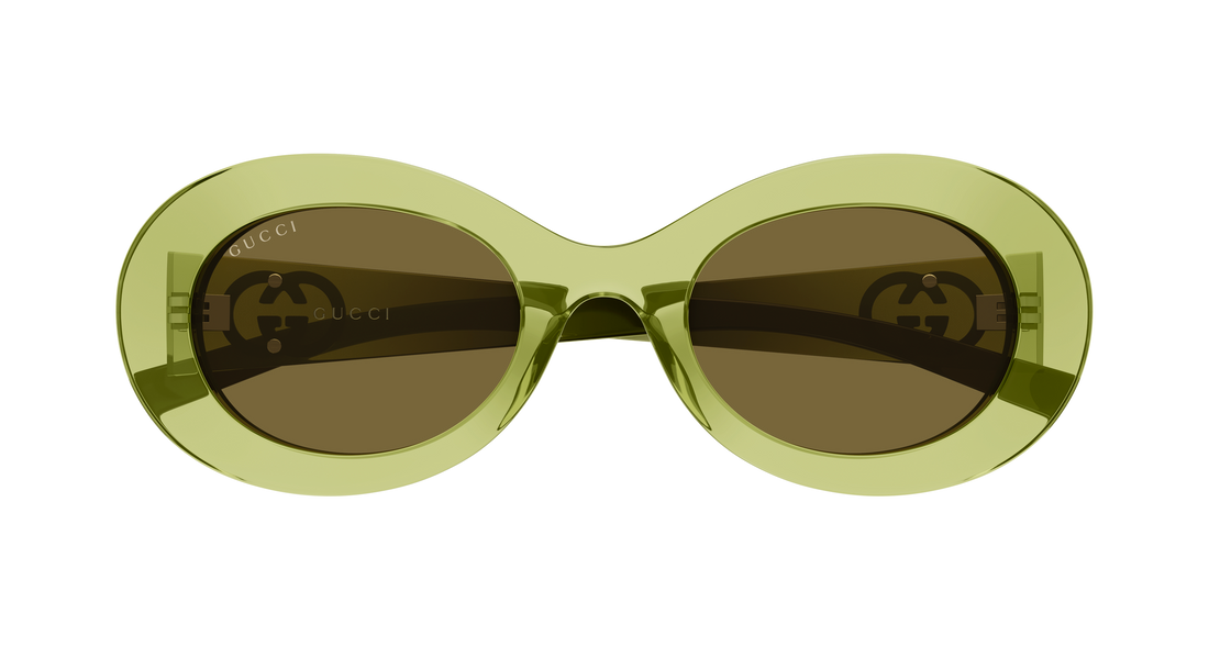 Sunglasses gucci gg2026s 004 verde round/oval/panthos femenino size 51mm - Detailed view