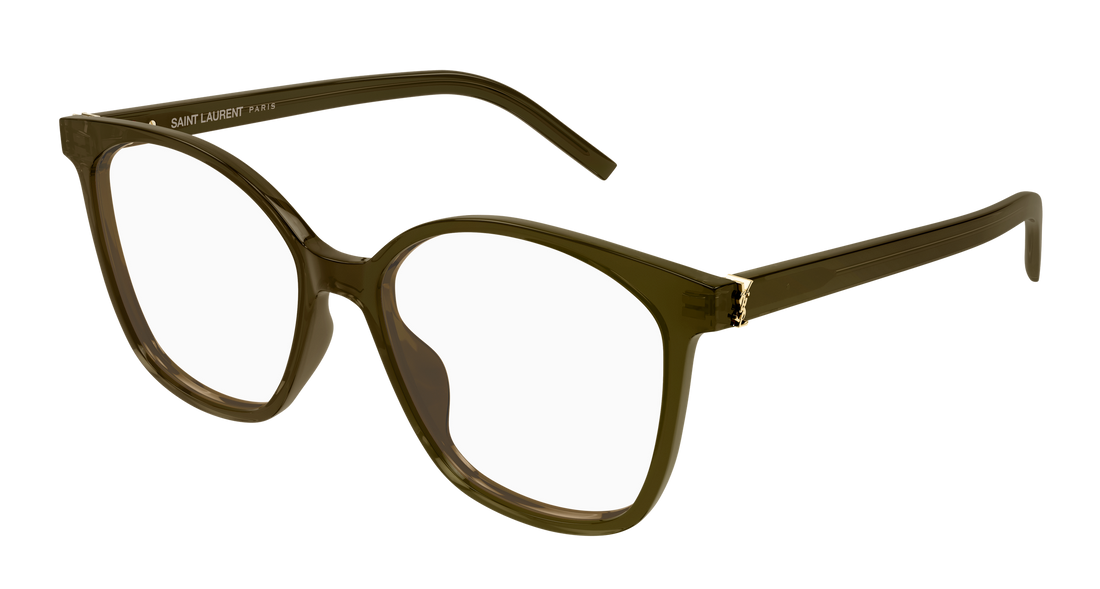 Dioptrijske naočale saint laurent sl m162 005 marron round/oval/panthos femenino veličina 55mm - Glavni prikaz
