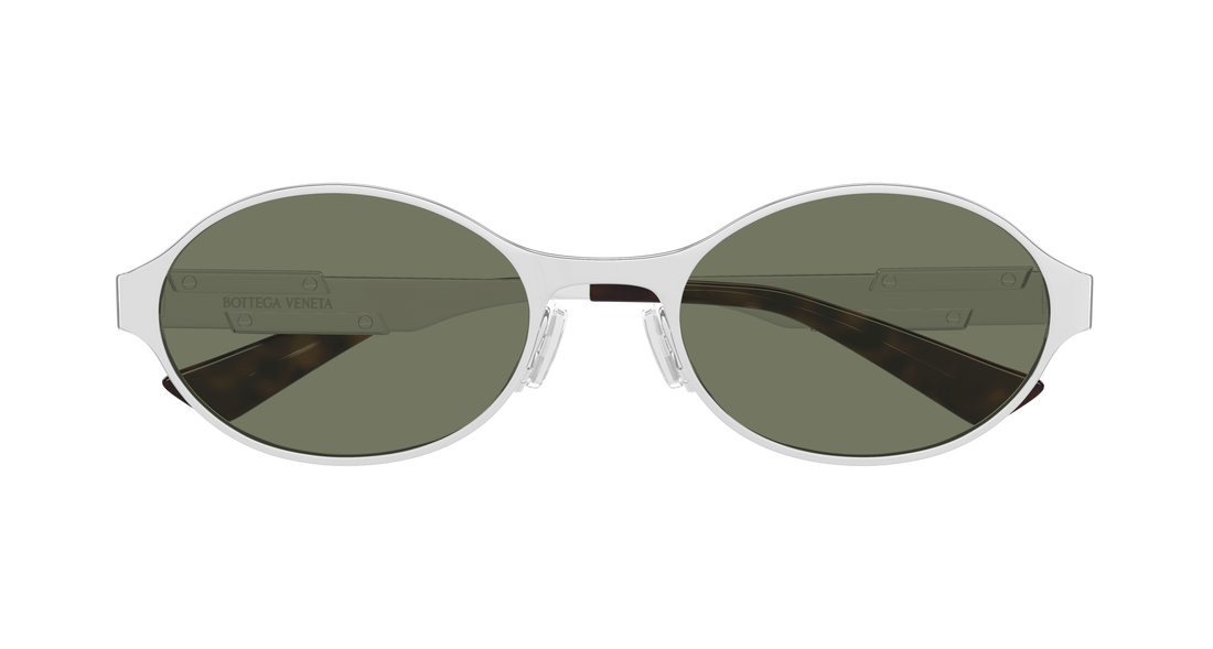 Sunglasses bottega veneta bv1456s 002 plateado round/oval/panthos unisex size 55mm - Detailed view