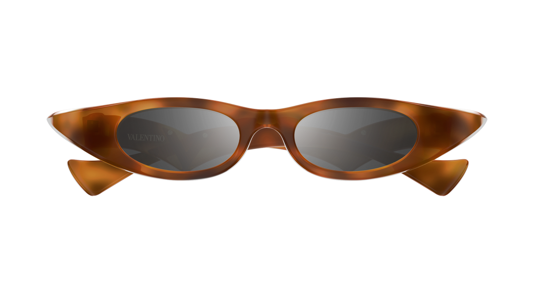 Occhiali da sole valentino vg0045s 003 havana geometrical/directional unisex taglia 48mm - Vista dettagliata