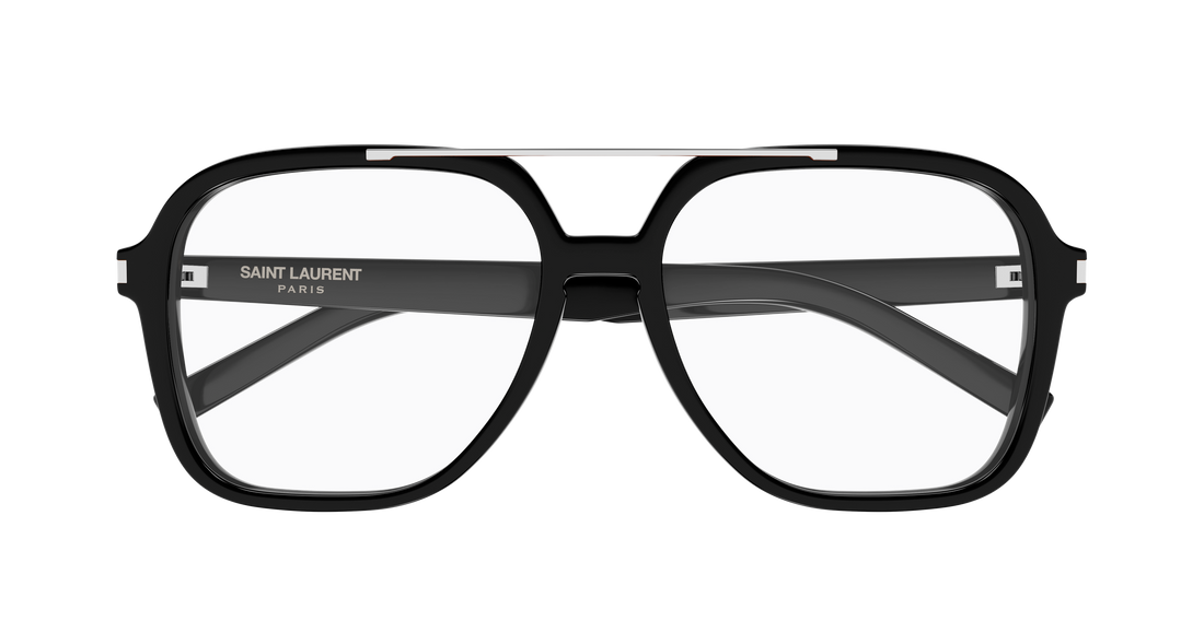 Lunettes de vue saint laurent sl 545 opt 001 negro rectangular / squared femenino taille 58mm - Vue détaillée