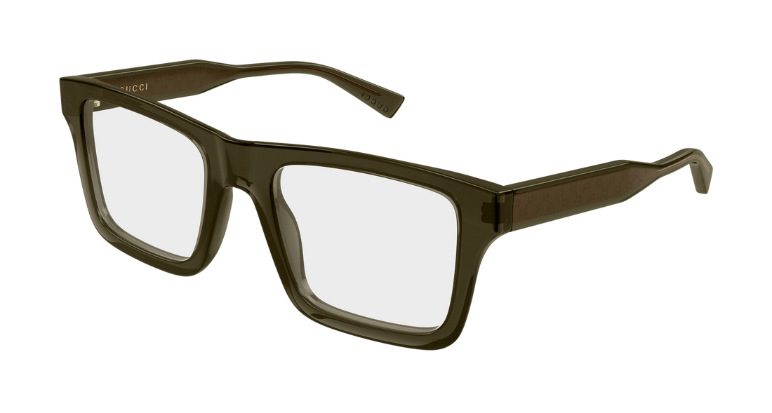 Occhiali da vista gucci gg2070o 003 verde rectangular / squared masculino taglia 53mm - Vista principale