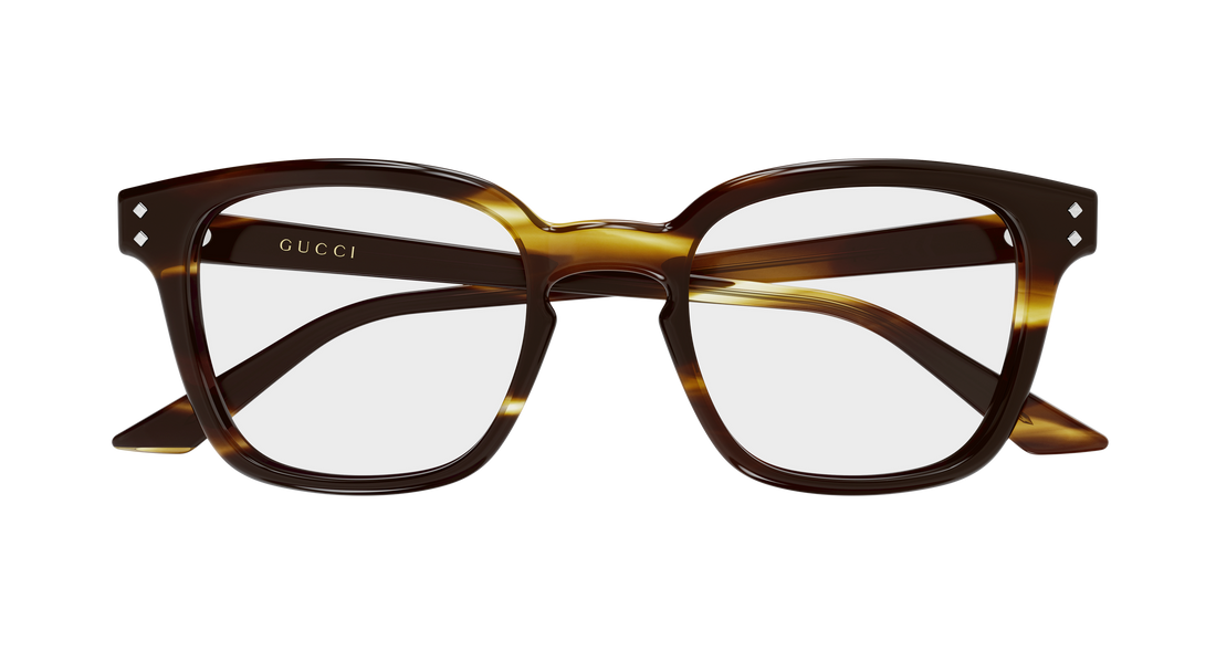 Brillen gucci gg2132o 010 havana rectangular / squared masculino größe 55mm - Detailansicht