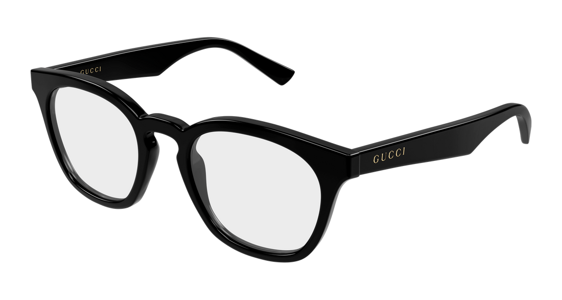 Lunettes de vue gucci gg2185o 001 negro round/oval/panthos masculino taille 50mm - Vue principale