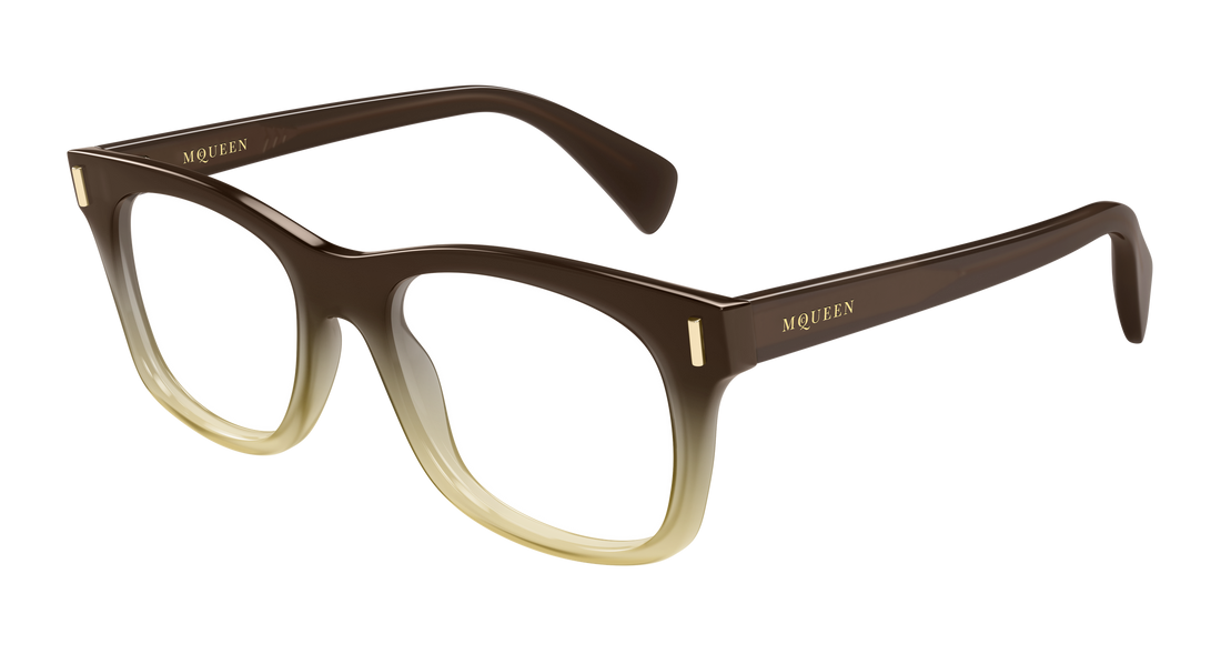 Gafas graduadas alexander mcqueen am0551o 004 marron rectangular / squared masculino talla 52mm - Vista principal
