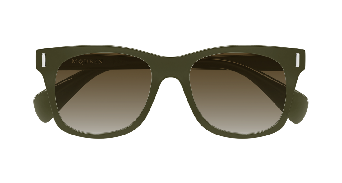 Óculos de sol alexander mcqueen am0551s 003 verde rectangular / squared masculino tamanho 52mm - Vista de detalhe