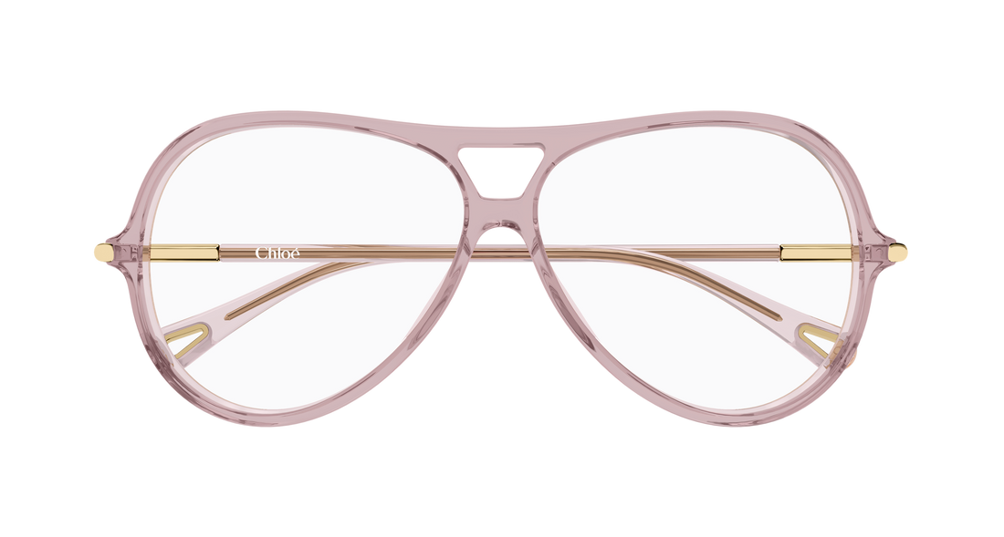 Briller chloé ch0398o 005 rosa round/oval/panthos femenino størrelse 59mm - Detaljeret visning