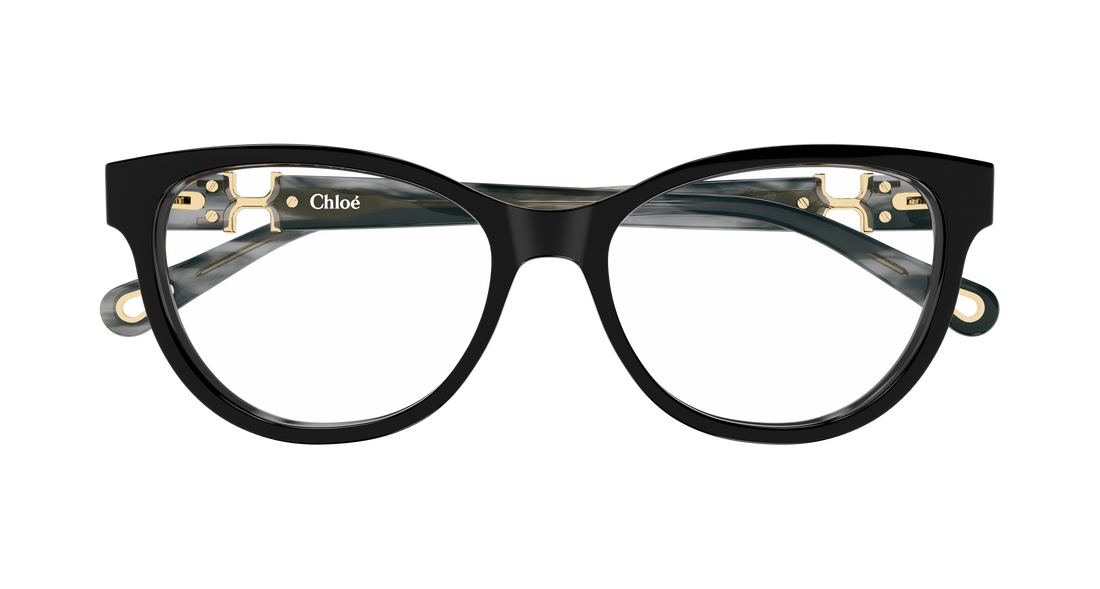 Brillen chloé ch0411ol 001 negro cat eye femenino maat 51mm - Detailaanzicht