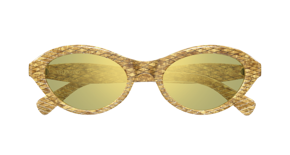Occhiali da sole valentino vg0008s 003 dorado cat eye femenino taglia 52mm - Vista dettagliata