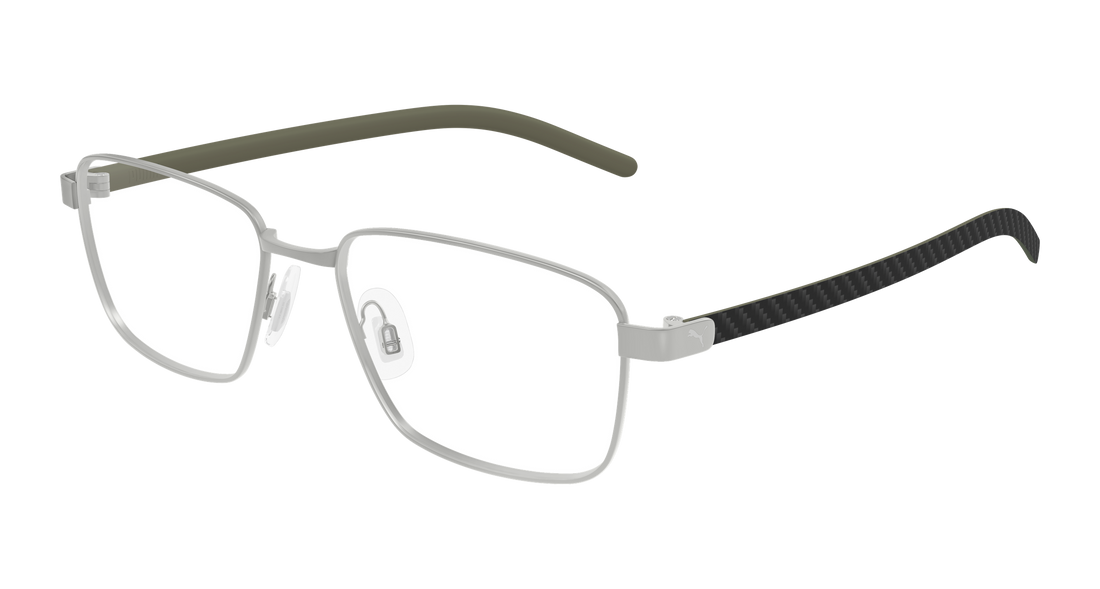 Prescription glasses puma pu0554o 003 plateado rectangular / squared masculino size 55mm - Main view