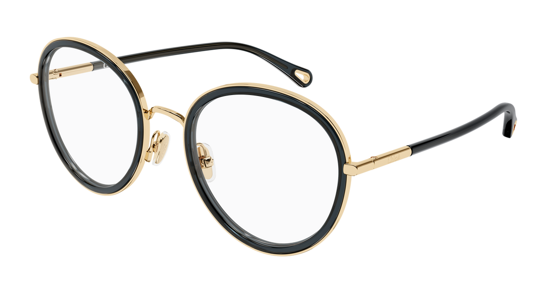 Briller chloé ch0374o 001 dorado round/oval/panthos femenino størrelse 53mm - Hovedvisning