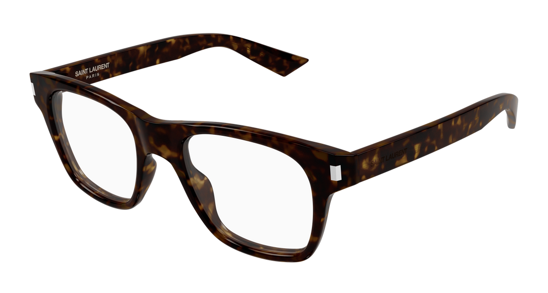 Occhiali da vista saint laurent sl 875 opt 002 havana rectangular / squared masculino taglia 50mm - Vista principale