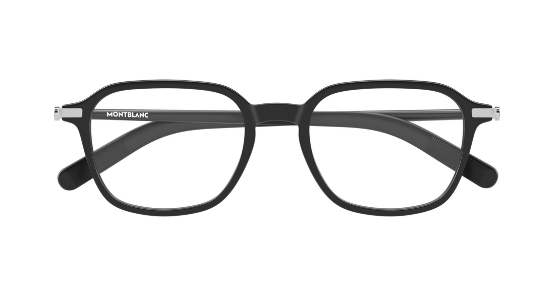 Occhiali da vista montblanc mb0462o 002 negro rectangular / squared masculino taglia 51mm - Vista dettagliata