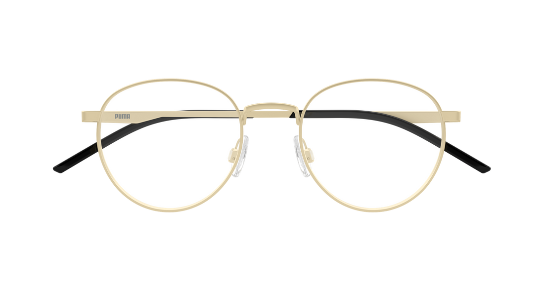 Occhiali da vista puma pu0533o 004 dorado round/oval/panthos masculino taglia 50mm - Vista dettagliata